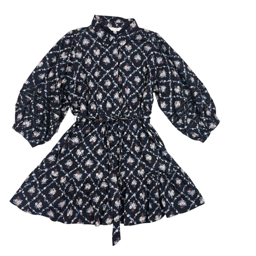 LC Lauren Conrad Navy Floral Mini Dress